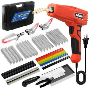 Allturn Upgraded Plastic Welder,Plastic Welding Kit 2 in 1,Hot Stapler Kit,Hot Staples,Plastic Welder Gun,Car Bumper Repair Kit for Most Plastics,Patent Number D970324(Yellow)