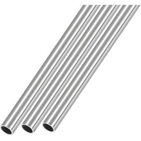 304 Stainless Steel Tube (5mm OD x 0.6mm Wall T x 300mm L) 3Pcs, Straight Tubing - for Home Furnishing, Machinery
