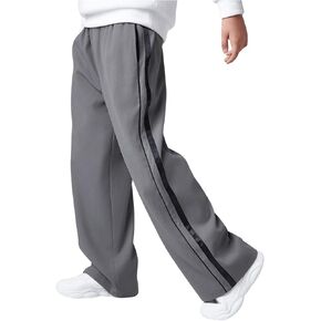 SHENHE Boy's Straight Leg Pants Side Striped Elastic Waist Loose Casual Workout Long Pants
