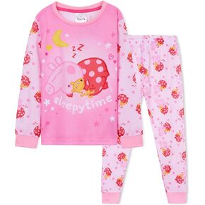 Peppa Pig Girls Long Pajamas Set, Soft Breathable Loungewear PJs - Girls Gifts