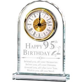 80th Birthday Gifts for Women Men, Glass Quartz Clock Best Gifts for 80th Birthday, Happy 80th Birthday Decorations Gifts for Him Her Grandma Grandpa Mom Dad Friends