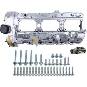 MUCO New Engine Valve Cover Kit Aluminum 11127570292 With Gasket Bolts Oil Cap Fit for 335i 535i 530i 640i 435i 740i 740Li X1 X3 X4 X5 X6 2010 2011 2012 2013 2014 2015 2016 2017