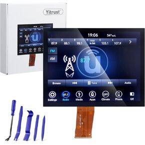 17-21 8.4 قطعة بديلة للشاشة uconnect، مع أداة تركيب، شاشة LCD 4C UAQ تعمل باللمس وراديو جديد بديل OEM مناسب لسيارة Dodge RAM Jeep Chrysler 2017&up استبدال # LA084X01(SL)(02)