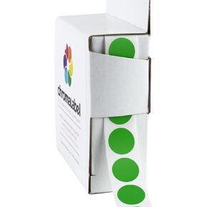ChromaLabel Brand Fluorescent Green 1/2" Round Removable Stickers - 1000 Colored Dots for Arts & Crafts, Organization, Office, Retail, Classroom, Warehouse, Food Service, Medical - Made in USA