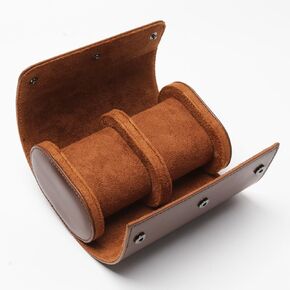 Watch Travel Case for Men & Women, 2 Slot Watch Roll with Anti Scratch Fleece, Portable Watch Roll Organizer with Removable Pillows, Exquisite Travel Watch Box for Birthday Festival Gift