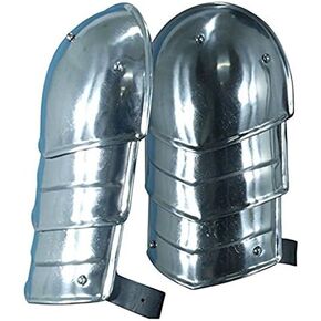 THOR INSTRUMENTS Medieval MERC Steel Pauldrons Shoulder Armour Silver One Size Rustic Vintage Home Decor Gifts