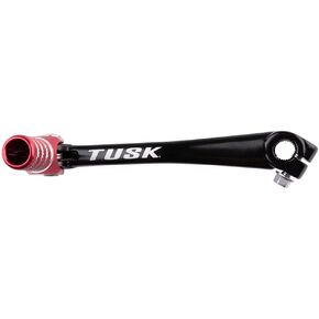 TUSK Folding Shift Lever Black/Red Tip - Compatible with Yamaha PW80 YZinger 1983-2006