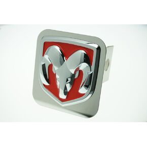 Dodge RAM Red Logo Tow Hitch Cover