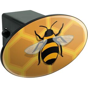 GRAPHICS & MORE Bee on Honeycomb Oval Tow Trailer Hitch Cover Plug Insert
