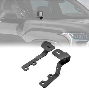 WeiSen Upper Hood Hinge Ditch Light Mount Brackets for Auxiliary Off Road LED Work Light Pods Compatible with Toyota Tundra 2022-2024