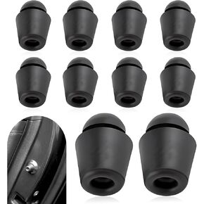 10 PCS Car 0.54" x 0.73" Hood Trunk Rubber Mound, Elastic Door Shock Absorber Edge Buffer Noise Reduction Protector Rubber Plug, Replacement OEM #8219128010, for Cars, Trucks, SUVs (Black)