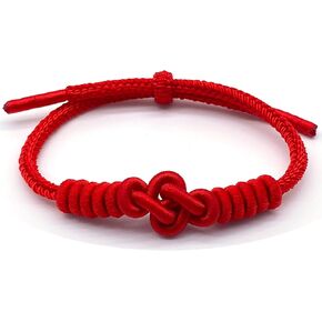 Red String Bracelet, Red Bracelets for Women and Men with Unique Design in the Middle Symbolizing Good Luck, Hand-woven Couples Bracelets, Best Friend Bracelet as Gifts