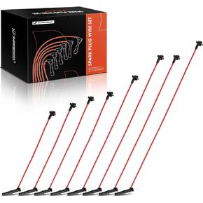A-Premium Ignition Spark Plug Wires Set of 8 Compatible with Ford F-150, F-250, Expedition, E-150 Econoline, E-150 Econoline Club Wagon, E-250 Econoline, Crown Victoria & Lincoln Town Car & Mercury