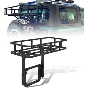 Rear Cargo Carrier Basket on OE Tailgate Fit for Ford Bronco 2021 2022 2023 2024 2025 Luggage Storage