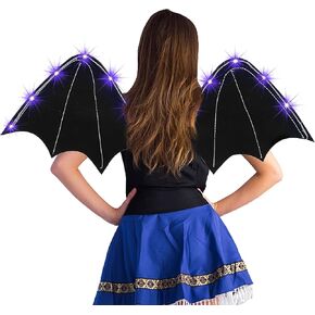 Lulu Home Bat Wings for Adults, Black Wings for Halloween Costume Vampire Witch Dress Up Role Play Props Party Decor