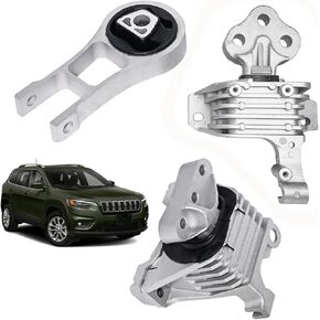 Motor Mount Engine Mmount Compatible with 2014 2015 2016 2017 2018 2019 Jeep Cherokee 2.4L Replace# A5844 A5752 A5825 3378 3380 3308 68192831AF 68418876AB 68157441AD