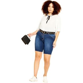 City Chic Women's Apparel Women's Short-Denim Love
