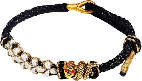 2025 New Year Zodiac Lucky Snake Peach Blossom Bracelet Braided Strand Protection Bracelets Chinese Zodiac Animal Charm Knot Bracelet for Women Jewelry in Saudi Arabia