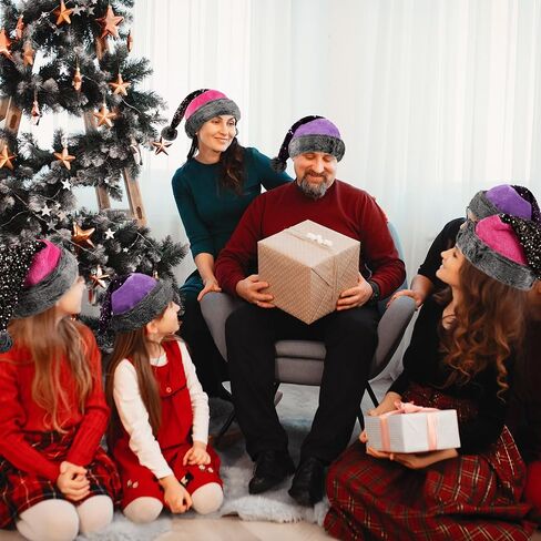 Phyxin Santa Hat Adults, Sequin Christmas Hat for Women Men, Sparkly Xmas Hat Perfect for Holiday Parties in Saudi Arabia