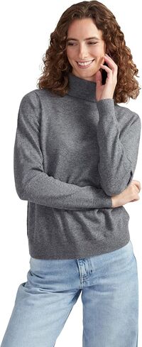 Women's 100% Cashmere Turtleneck Sweater, Classic Fit, Premium Knit Jumper for Autumn, Winter and Spring in Kuwait