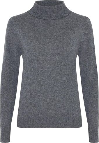 Women's 100% Cashmere Turtleneck Sweater, Classic Fit, Premium Knit Jumper for Autumn, Winter and Spring in Kuwait