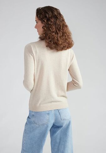 Women's 100% Cashmere Turtleneck Sweater, Classic Fit, Premium Knit Jumper for Autumn, Winter and Spring in Kuwait