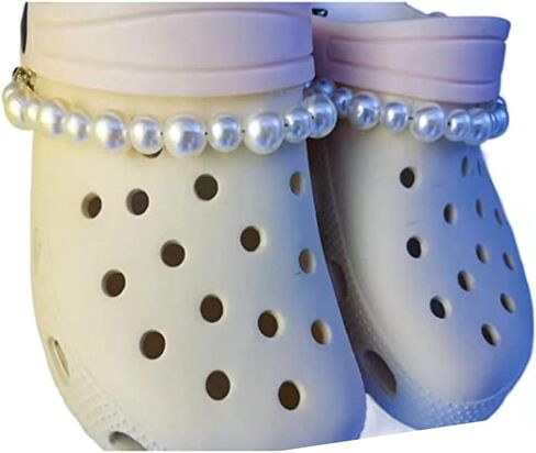 Flower Shoe Charms, Pearl Charms Chains for Girls Women in Saudi Arabia