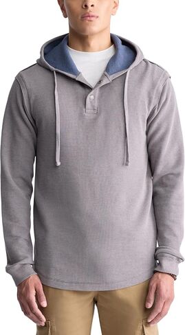 Buffalo David Bitton Men's Long Sleeve Waffle Hoodie in Kuwait