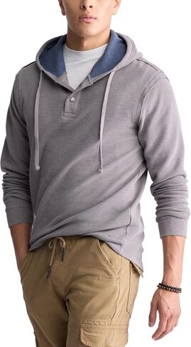 Buffalo David Bitton Men's Long Sleeve Waffle Hoodie in Kuwait