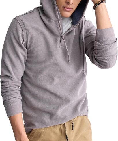 Buffalo David Bitton Men's Long Sleeve Waffle Hoodie in Kuwait