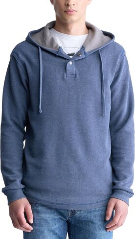 Buffalo David Bitton Men's Long Sleeve Waffle Hoodie in Kuwait