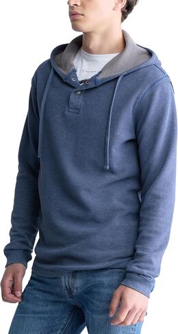 Buffalo David Bitton Men's Long Sleeve Waffle Hoodie in Kuwait