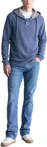 Buffalo David Bitton Men's Long Sleeve Waffle Hoodie in Kuwait
