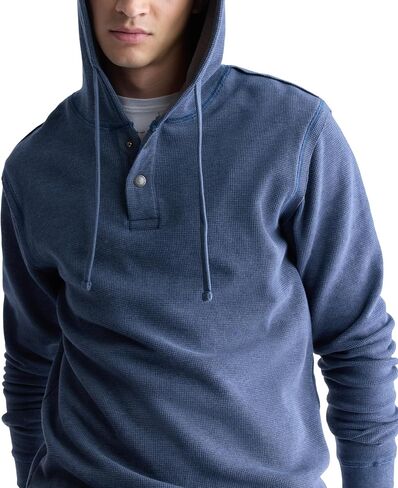 Buffalo David Bitton Men's Long Sleeve Waffle Hoodie in Kuwait