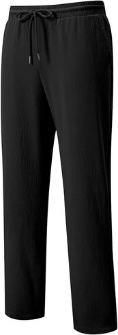 JMIERR Men 2 Piece Outfit Short Sleeve Beach Button Down Shirt Casual Loose Pant Sets with Pocket in Kuwait