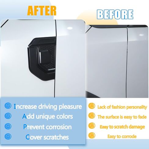 Car Fender Air Vent Trim Sticker Compatible with Toyota Land Cruiser Prado 250 J250 LC250 /Le-x-us 2024 2025,Car Side Vent Cover Hood Intake Bezel Trim,Side Scoop Hood Sticker Car Exterior Accessories in Kuwait