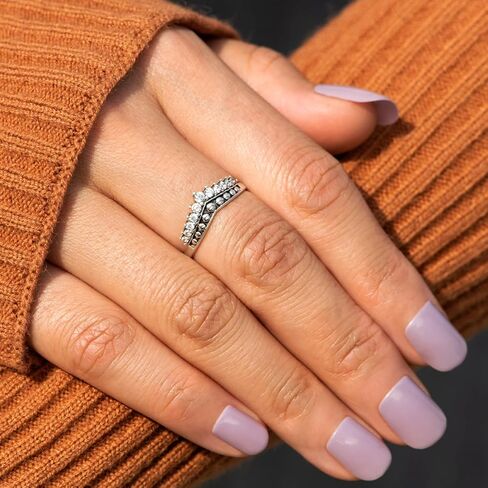 STORYJEWELLERY Best Friend Rings for Women, Friendship Crown Rings for Her, Silver Princess Crown Tiara Rings for Girls, BFF Ring for Besties, Sisters Ring, Gift Jewelry Ring for Best Friends in Saudi Arabia