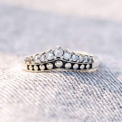 STORYJEWELLERY Best Friend Rings for Women, Friendship Crown Rings for Her, Silver Princess Crown Tiara Rings for Girls, BFF Ring for Besties, Sisters Ring, Gift Jewelry Ring for Best Friends in Saudi Arabia