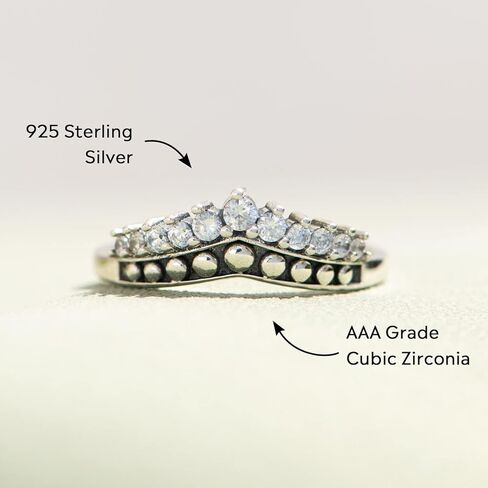 STORYJEWELLERY Best Friend Rings for Women, Friendship Crown Rings for Her, Silver Princess Crown Tiara Rings for Girls, BFF Ring for Besties, Sisters Ring, Gift Jewelry Ring for Best Friends in Saudi Arabia