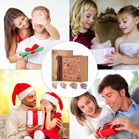 Adventure Book 148-Page DIY Handmade Scrapbook with Retro-Style Embossed Letter Cover - Perfect Travel Diary & Memory Album for Couples,Inspired by The 'Up' Saga,Valentine's Day Gift(Ball) in Saudi Arabia