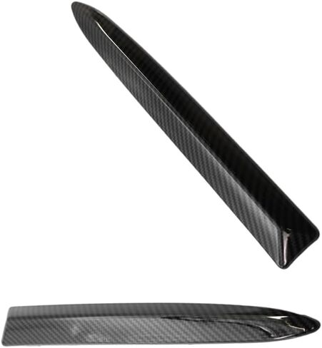 Front Bumper Upper Chrome Trim Strips Pair Driver/Passenger Side, 735455041 735455042 Left and Right, 2007-2015 Compatible with Fiat 500, Carbon Fiber Black in Saudi Arabia