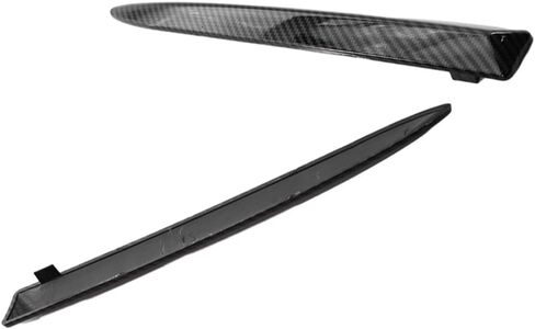 Front Bumper Upper Chrome Trim Strips Pair Driver/Passenger Side, 735455041 735455042 Left and Right, 2007-2015 Compatible with Fiat 500, Carbon Fiber Black in Saudi Arabia