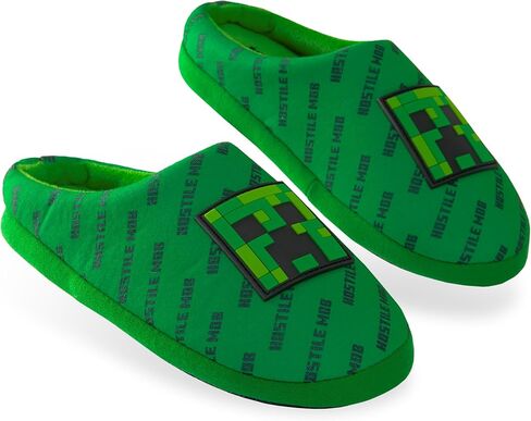 Minecraft Boys Slippers, Cozy Indoor House Shoes - Gamer Gifts for Boys in Kuwait
