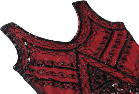 20s Flapper Gatsby Sequin Beaded Evening Cocktail Dress with Accessories Set in Saudi Arabia