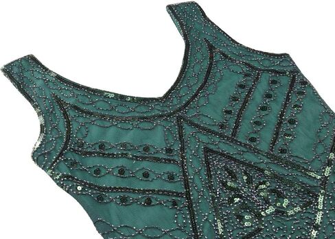 20s Flapper Gatsby Sequin Beaded Evening Cocktail Dress with Accessories Set in Saudi Arabia