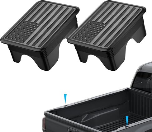 Ram 1500 American Flag Stake Pocket Covers, Rear Truck Bed Rail Stake Pocket Cover Compatible with 2019 2020 2021 2022 2023 2024 2025 Dodge Ram 1500 2500 Accessories(Set of 2,Black) in Saudi Arabia