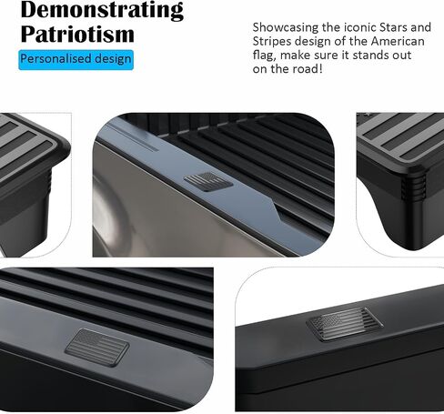 Ram 1500 American Flag Stake Pocket Covers, Rear Truck Bed Rail Stake Pocket Cover Compatible with 2019 2020 2021 2022 2023 2024 2025 Dodge Ram 1500 2500 Accessories(Set of 2,Black) in Saudi Arabia