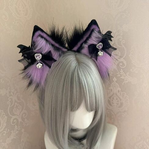 Cat Cosplay Ears Cat Ears Headbands Clips Accessories Punk Gothic Cross NEW01-ALL in Saudi Arabia