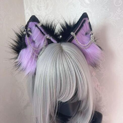 Cat Cosplay Ears Cat Ears Headbands Clips Accessories Punk Gothic Cross NEW01-ALL in Saudi Arabia