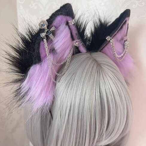 Cat Cosplay Ears Cat Ears Headbands Clips Accessories Punk Gothic Cross NEW01-ALL in Saudi Arabia